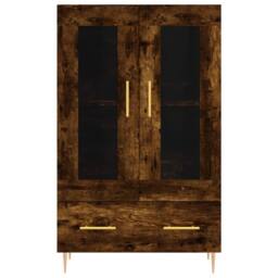 Berkfield Home Highboard Smoked Oak 69.5x31x115 cm Engineered Wood in Brown - thumbnail 6