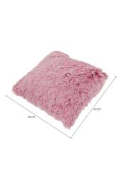 H&O Direct 45*45CM Square Tie-Dye Long Plush Throw Pillow Sofa Decor Pillow in Pink - Size: 45 cm x 45 cm - thumbnail 2