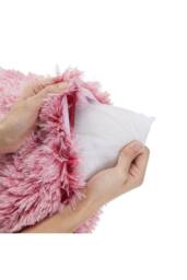 H&O Direct 45*45CM Square Tie-Dye Long Plush Throw Pillow Sofa Decor Pillow in Pink - Size: 45 cm x 45 cm - thumbnail 6