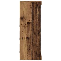 Berkfield Home Sideboard with LED Lights Old Wood 60, 5x37x100 cm in Brown - Size: 5 x 37 x 100 cm - thumbnail 7