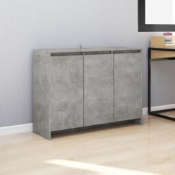 Berkfield Home Sideboard Concrete Grey 102x33x75 cm Engineered Wood - Size: 102 x 33 x 75 cm - thumbnail 1