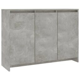 Berkfield Home Sideboard Concrete Grey 102x33x75 cm Engineered Wood - Size: 102 x 33 x 75 cm - thumbnail 2
