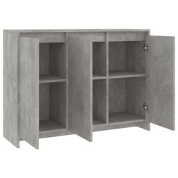 Berkfield Home Sideboard Concrete Grey 102x33x75 cm Engineered Wood - Size: 102 x 33 x 75 cm - thumbnail 5