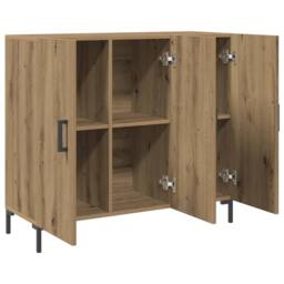 Berkfield Home Sideboard Artisian Oak 90x34x80 cm Engineered Wood in Brown - Size: 90 x 34 x 80 cm - thumbnail 5