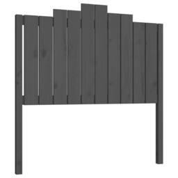 Berkfield Home Beautiful Bed Headboard Grey 106x4x110 cm Solid Wood Pine - Size: 106 x 4 x 110 cm - thumbnail 3