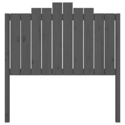 Berkfield Home Beautiful Bed Headboard Grey 106x4x110 cm Solid Wood Pine - Size: 106 x 4 x 110 cm - thumbnail 4