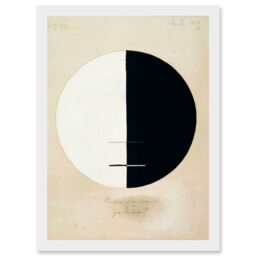 Artery8 Painting Hilma Af Klint 1920 Buddhas Standpoint Earthly Life Abstract Artwork Framed Wall Art Print A4 in White - thumbnail 1