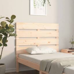 Berkfield Home Headboard 90x3x80 cm Solid Wood Pine in Natural - Size: 90 x 3 x 80 cm - thumbnail 2