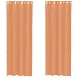 Berkfield Home Voile Curtains with Grommets 2 pcs Terracotta - thumbnail 1