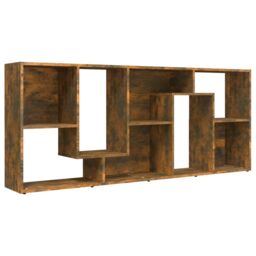 Berkfield Home Book Cabinet Smoked Oak 67x24x161 cm Engineered Wood in Brown - Size: 67 x 24 x 161 cm - thumbnail 5