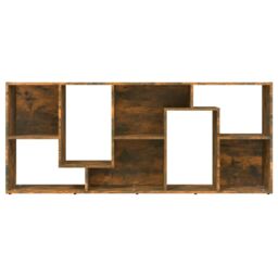Berkfield Home Book Cabinet Smoked Oak 67x24x161 cm Engineered Wood in Brown - Size: 67 x 24 x 161 cm - thumbnail 6