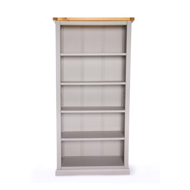 Cabinet Bits Bookcase with plinth 180x90x30cm in Light Grey - Size: 180 x 90 x 30 cm - image 1