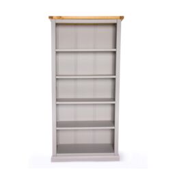 Cabinet Bits Bookcase with plinth 180x90x30cm in Light Grey - Size: 180 x 90 x 30 cm - thumbnail 1