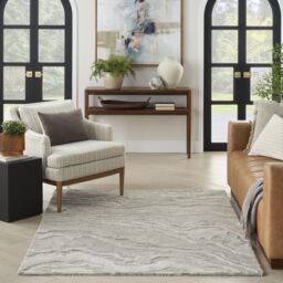 The Rug Shop UK Grey Handmade Wool Modern Abstract Cotton Backing Area Rug - Size: 240 cm x 300 cm - thumbnail 1