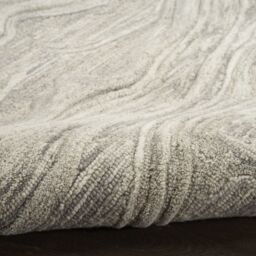 The Rug Shop UK Grey Handmade Wool Modern Abstract Cotton Backing Area Rug - Size: 240 cm x 300 cm - thumbnail 2