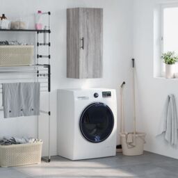 Berkfield Home Wall Mounted Cabinet Grey Sonoma 34.5x34x90 cm - thumbnail 1