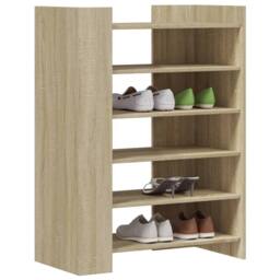 Berkfield Home Shoe Cabinet Sonoma Oak 74.5x37.5x100 cm Engineered Wood in Natural