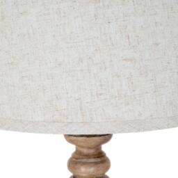 Lemon Pavilion Furniture and Decor Seraphia Table Lamp with Edged Linen Shade - L35 x W35 x H70 cm Brown - thumbnail 4
