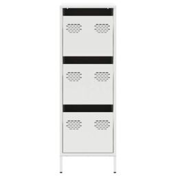 Berkfield Home Highboard White 39x35x103.5 cm Steel - thumbnail 5