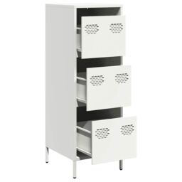 Berkfield Home Highboard White 39x35x103.5 cm Steel - thumbnail 4