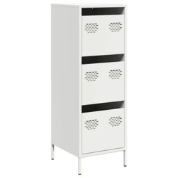 Berkfield Home Highboard White 39x35x103.5 cm Steel - thumbnail 2