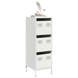 Berkfield Home Highboard White 39x35x103.5 cm Steel - thumbnail 1
