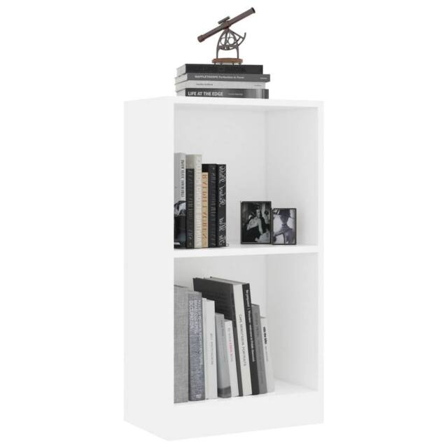 Berkfield Home Decorative Bookshelf White 40x24x75 cm Engineered Wood - Size: 40 x 24 x 75 cm - image 1