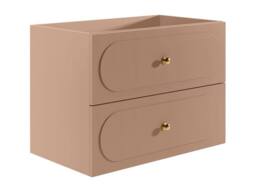 Vente-unique Suspended Bathroom Vanity Unit With Inset Basin - Dusty Pink - 80 Cm - thumbnail 6