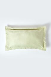 Homescapes Egyptian Cotton Ultrasoft King Size Oxford Pillowcase 330 TC in Green - thumbnail 1