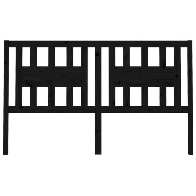 Berkfield Home Headboard Black 206x4x100 cm Solid Wood Pine - Size: 206 x 4 x 100 cm - image 1