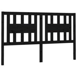 Berkfield Home Headboard Black 206x4x100 cm Solid Wood Pine - Size: 206 x 4 x 100 cm - thumbnail 3