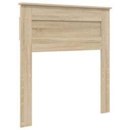 Berkfield Home Bed Frame with Headboard Sonoma Oak 75 x 190 cm Solid Pine Wood in Brown - thumbnail 6