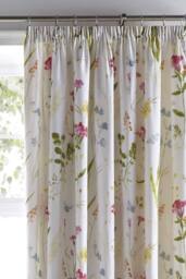 Dreams & Drapes 'Spring Glade' Pair of Pencil Pleat Curtains - Size: 168 cm width x 183 cm drop - thumbnail 2