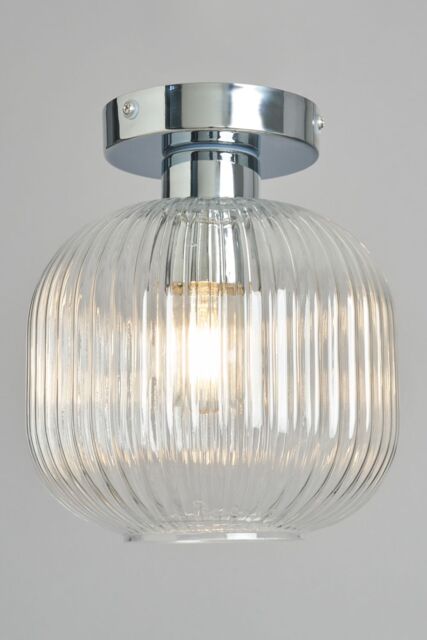 BHS Lighting Lynda Chrome Flush Bathroom Ceiling Light in Silver - image 1