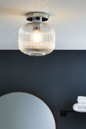 BHS Lighting Lynda Chrome Flush Bathroom Ceiling Light in Silver - thumbnail 4