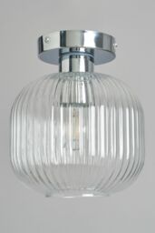 BHS Lighting Lynda Chrome Flush Bathroom Ceiling Light in Silver - thumbnail 2