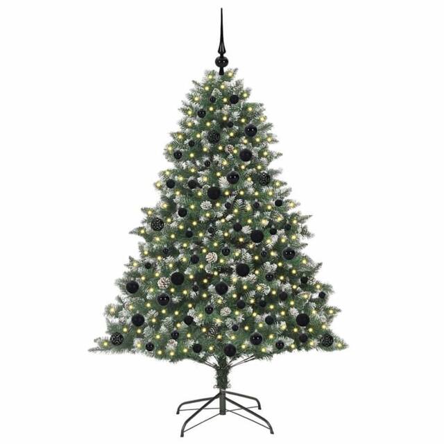 Berkfield Home Modern Artificial Christmas Tree with Stand Green 126 x 126 x 180 cm - image 1