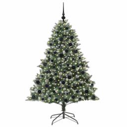 Berkfield Home Modern Artificial Christmas Tree with Stand Green 126 x 126 x 180 cm - thumbnail 1