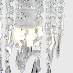 ValueLights Clear Acrylic Droplets Silver Ceiling Pendant Shade - thumbnail 5