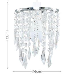 ValueLights Clear Acrylic Droplets Silver Ceiling Pendant Shade - thumbnail 6
