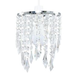 ValueLights Clear Acrylic Droplets Silver Ceiling Pendant Shade - thumbnail 2