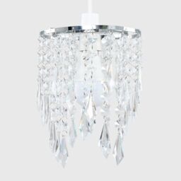 ValueLights Clear Acrylic Droplets Silver Ceiling Pendant Shade - thumbnail 3