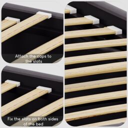 Home Discount Vida Designs Lisbon King Size Ottoman Leather Bed Frame UKFR Fabric in Grey - thumbnail 5