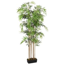 Berkfield Home Artificial Bamboo Tree 500 Leaves 80 cm Green - thumbnail 1