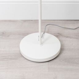 ValueLights Morris Retro Dome Metal Freestanding Floor Lamp with LED Bulb in White - thumbnail 4