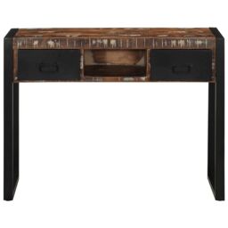 Berkfield Home Console Table Multicolour 100x35x75 cm Solid Wood Reclaimed - Size: 100 x 35 x 75 cm - thumbnail 2