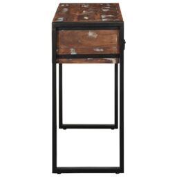 Berkfield Home Console Table Multicolour 100x35x75 cm Solid Wood Reclaimed - Size: 100 x 35 x 75 cm - thumbnail 4