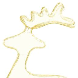 Berkfield Home Reindeer Christmas Decoration with Mesh 306 LEDs 60x24x89cm - Size: 60 x 24 x 89 cm - thumbnail 6