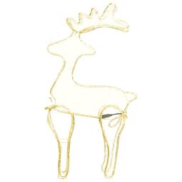 Berkfield Home Reindeer Christmas Decoration with Mesh 306 LEDs 60x24x89cm - Size: 60 x 24 x 89 cm - thumbnail 4