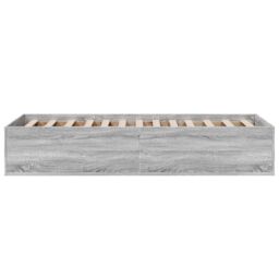 Berkfield Home Bed Frame without Mattress Grey Sonoma 90x200 cm - thumbnail 5